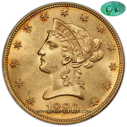 1880-O $10 MS63 PCGS CAC - Paradime Coins | PCGS NGC CACG CAC Rare US Numismatic Coins For Sale