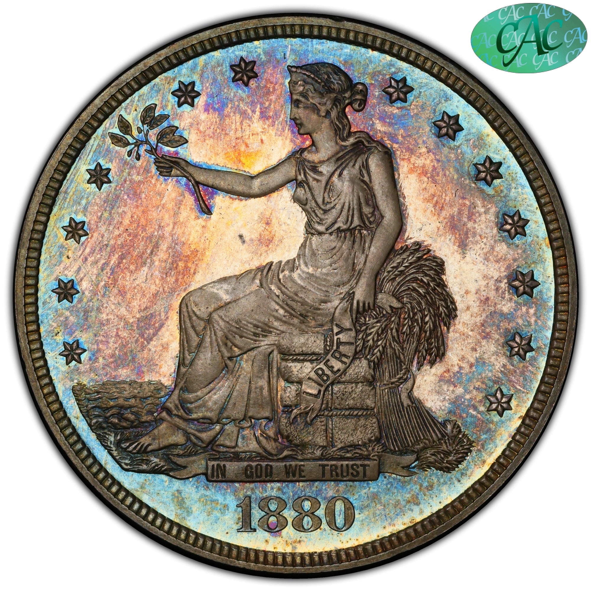 1880 T$1 PR65 CAM PCGS CAC - Paradime Coins | PCGS NGC CACG CAC Rare US Numismatic Coins For Sale