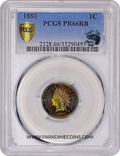 1880 1C PR66 RB PCGS EEPS - Paradime Coins | PCGS NGC CACG CAC Rare US Numismatic Coins For Sale