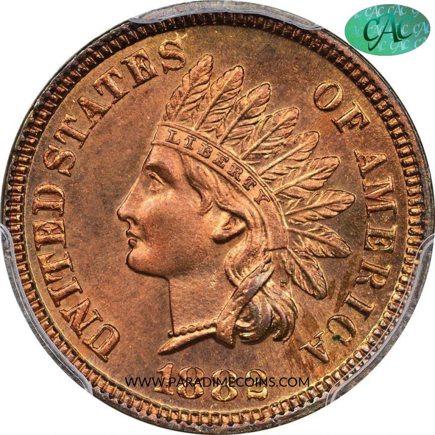 1882 1C PR65 RD PCGS CAC - Paradime Coins | PCGS NGC CACG CAC Rare US Numismatic Coins For Sale