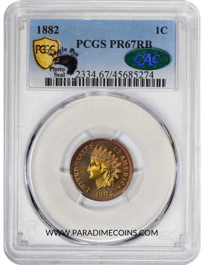 1882 1C PR67 RB PCGS CAC EEPS - Paradime Coins | PCGS NGC CACG CAC Rare US Numismatic Coins For Sale