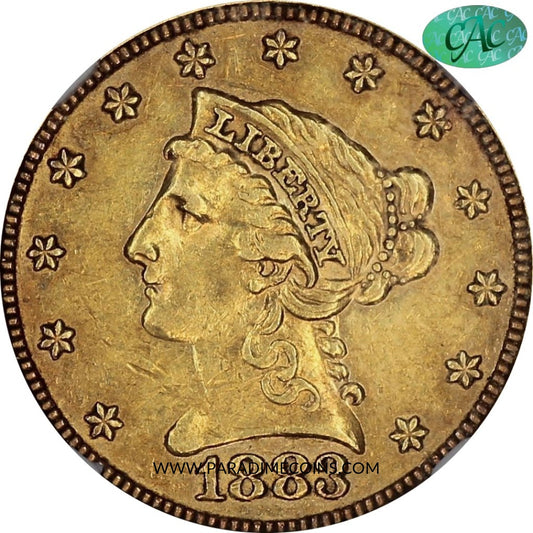 1883 $2.5 AU58 NGC CAC - Paradime Coins | PCGS NGC CACG CAC Rare US Numismatic Coins For Sale