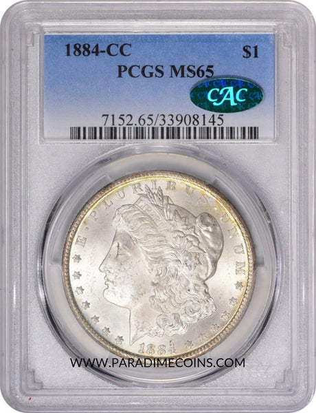 1884-CC $1 MS65 PCGS CAC - Paradime Coins | PCGS NGC CACG CAC Rare US Numismatic Coins For Sale
