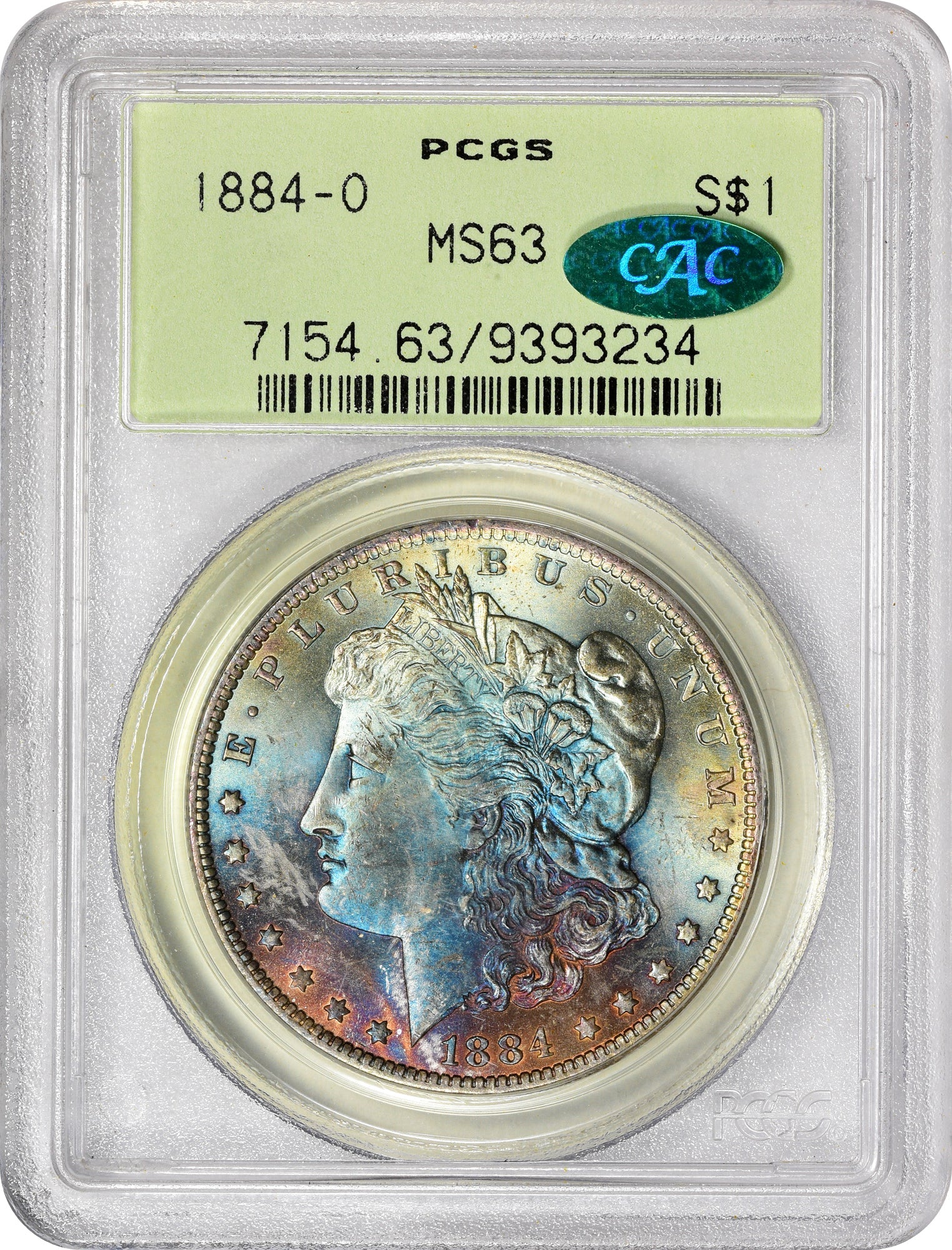 1884-O $1 MS63 OGH PCGS CAC - Paradime Coins | PCGS NGC CACG CAC Rare US Numismatic Coins For Sale