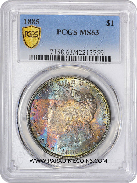 1885 $1 MS63 PCGS - Paradime Coins | PCGS NGC CACG CAC Rare US Numismatic Coins For Sale