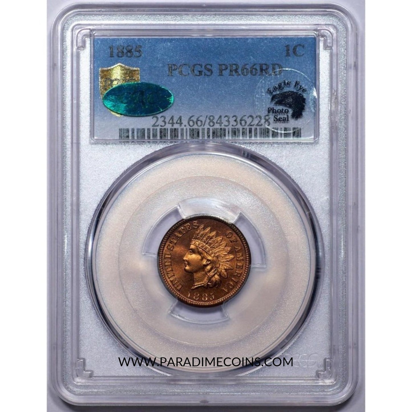 1885 1C PR66RD PCGS CAC EEPS - Paradime Coins | PCGS NGC CACG CAC Rare US Numismatic Coins For Sale