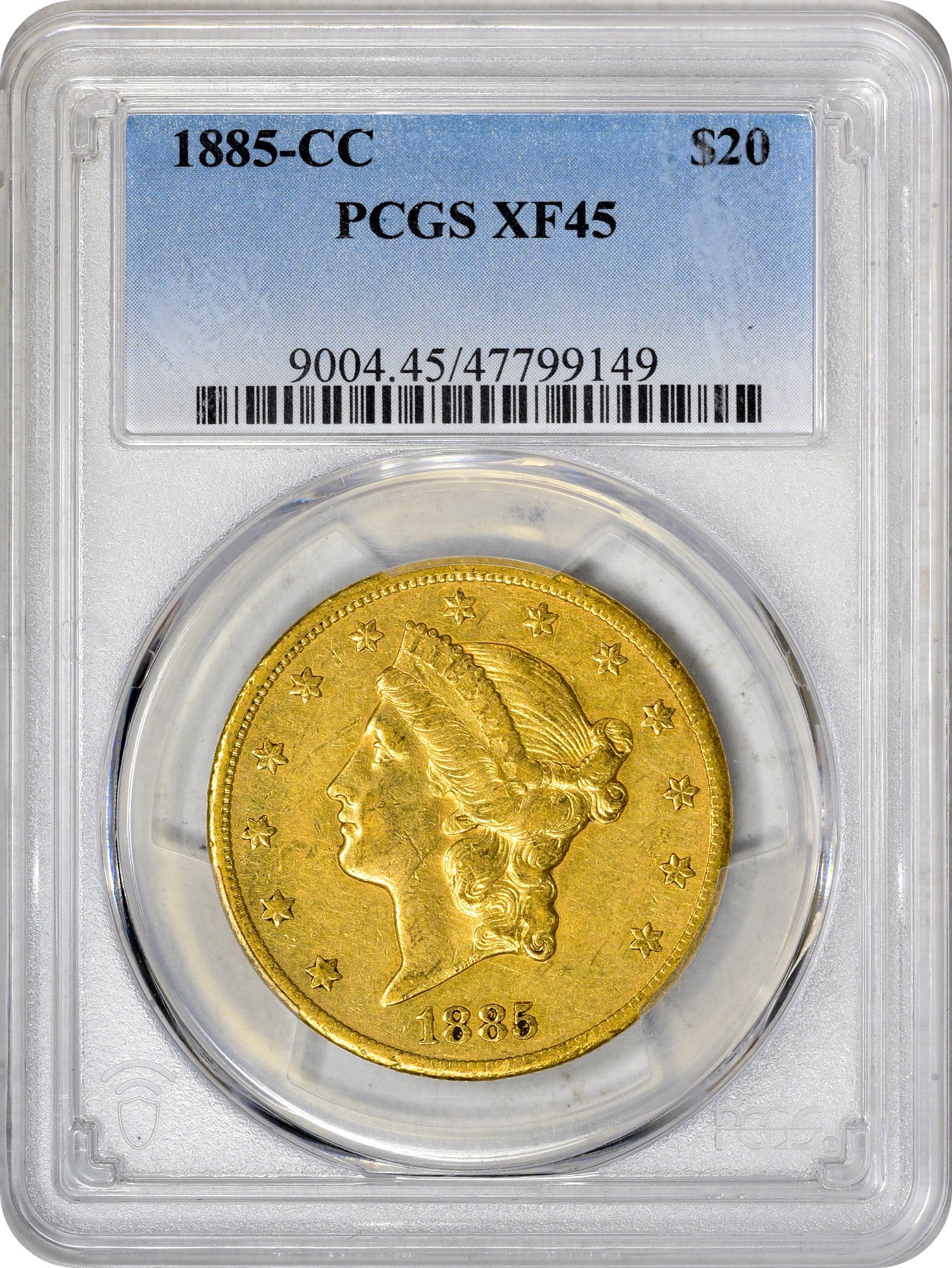 1885-CC $20 XF45 PCGS - Paradime Coins | PCGS NGC CACG CAC Rare US Numismatic Coins For Sale