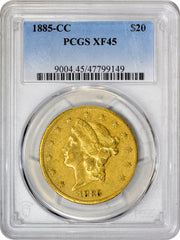 1885-CC $20 XF45 PCGS
