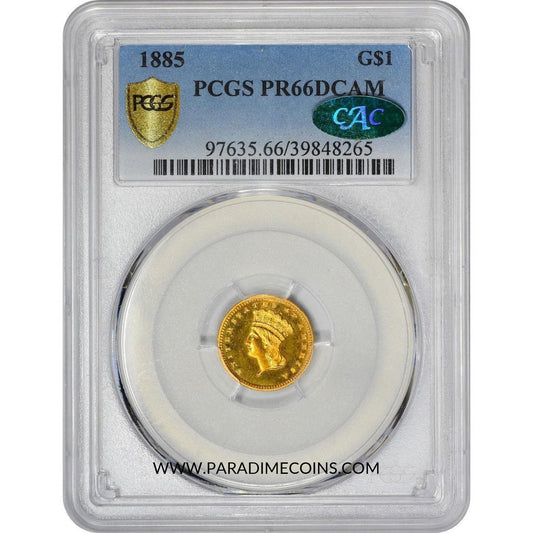 1885 G$1 PR66 DCAM PCGS CAC - Paradime Coins | PCGS NGC CACG CAC Rare US Numismatic Coins For Sale