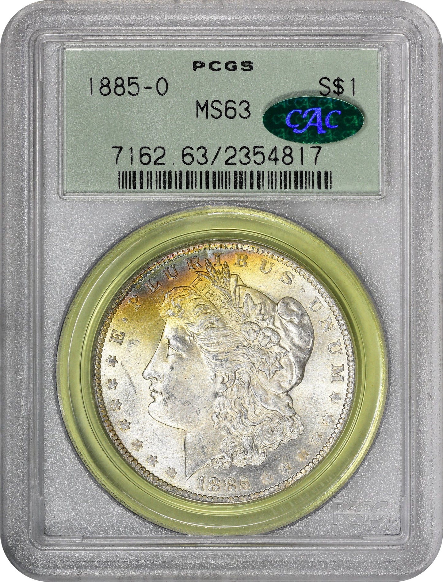 1885-O $1 MS63 OGH PCGS CAC - Paradime Coins | PCGS NGC CACG CAC Rare US Numismatic Coins For Sale