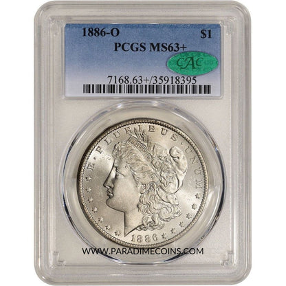 1886-O $1 MS63+ PCGS CAC - Paradime Coins | PCGS NGC CACG CAC Rare US Numismatic Coins For Sale