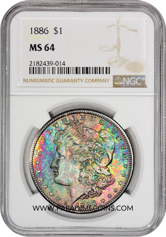 1886 $1 MS64 NGC - Paradime Coins | PCGS NGC CACG CAC Rare US Numismatic Coins For Sale