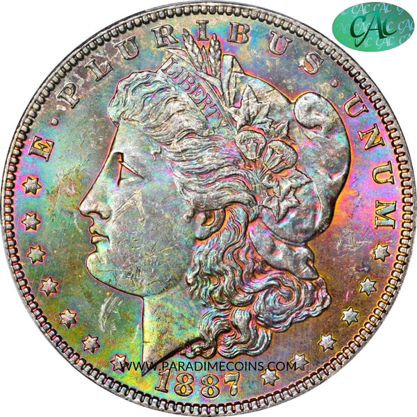 1887 $1 MS63 PCGS CAC - Paradime Coins | PCGS NGC CACG CAC Rare US Numismatic Coins For Sale
