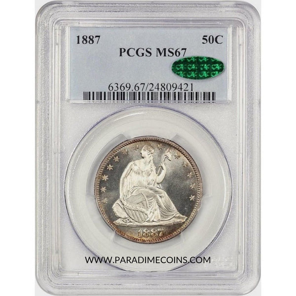1887 50C MS67 PCGS CAC - Paradime Coins | PCGS NGC CACG CAC Rare US Numismatic Coins For Sale