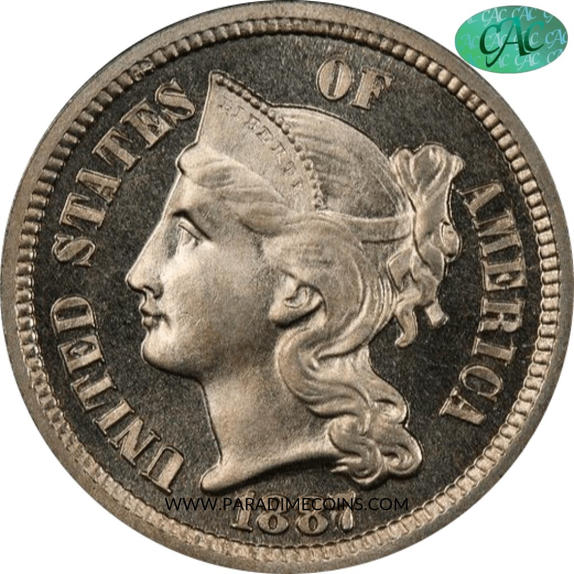 1887/6 3CN PR67 PCGS CAC - Paradime Coins | PCGS NGC CACG CAC Rare US Numismatic Coins For Sale