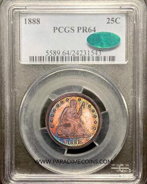 1888 25C PR64 PCGS CAC - Paradime Coins | PCGS NGC CACG CAC Rare US Numismatic Coins For Sale