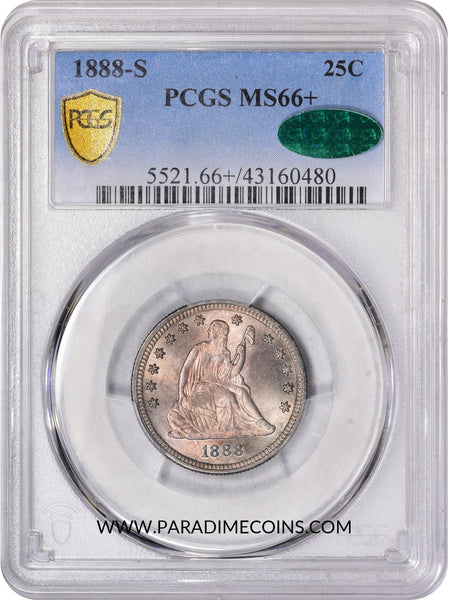 1888-S 25C MS66+ PCGS CAC - Paradime Coins | PCGS NGC CACG CAC Rare US Numismatic Coins For Sale