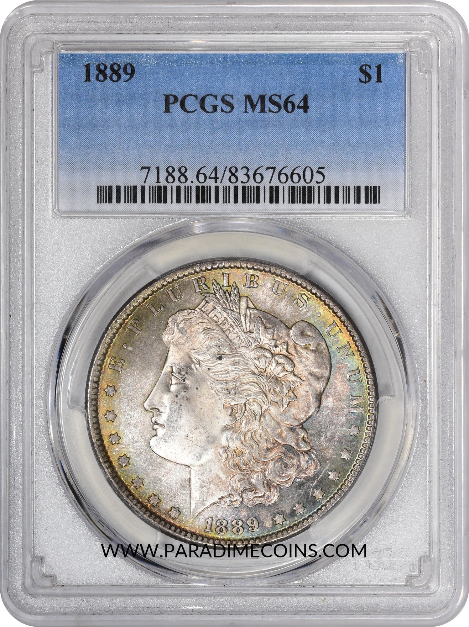 1889 $1 MS64 PCGS - Paradime Coins | PCGS NGC CACG CAC Rare US Numismatic Coins For Sale