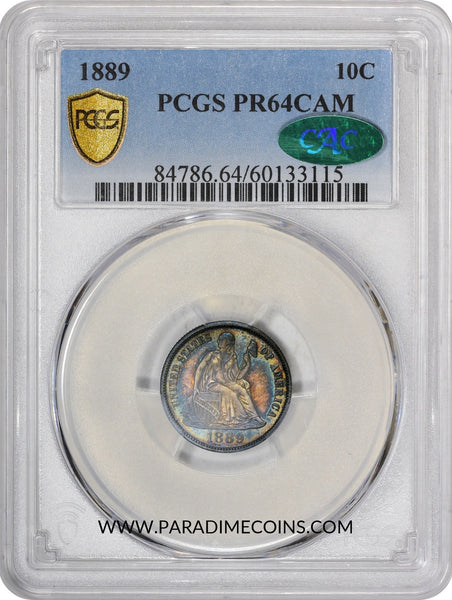 1889 10C PR64 CAM PCGS CAC - Paradime Coins US Coins For Sale