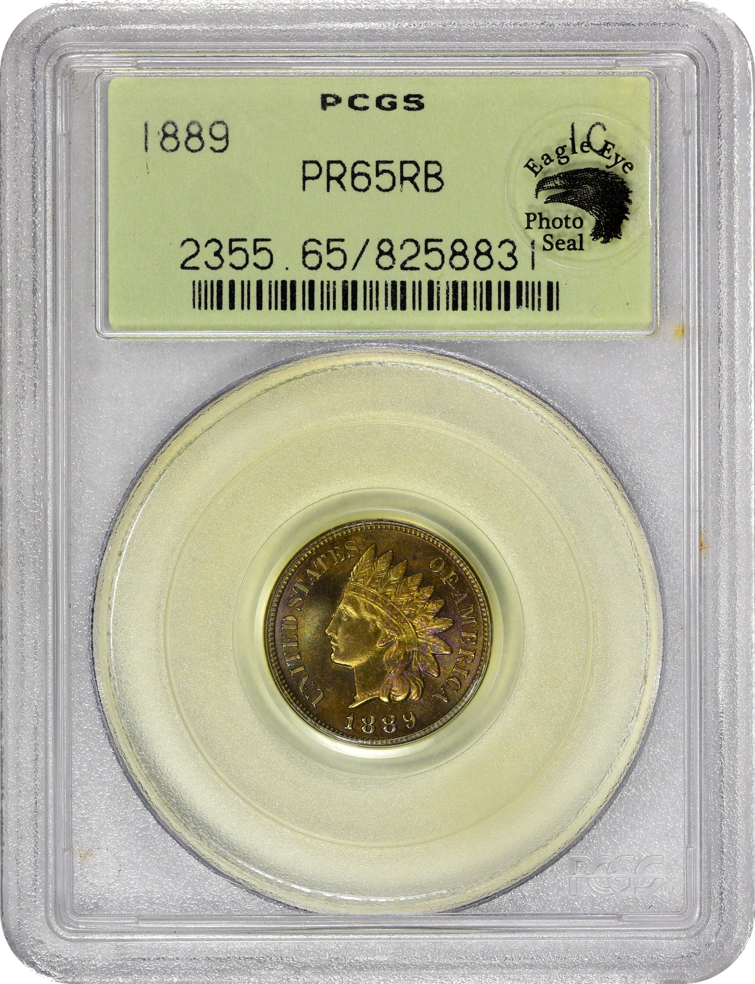 1889 1C PR65 RB OGH PCGS EEPS - Paradime Coins | PCGS NGC CACG CAC Rare US Numismatic Coins For Sale