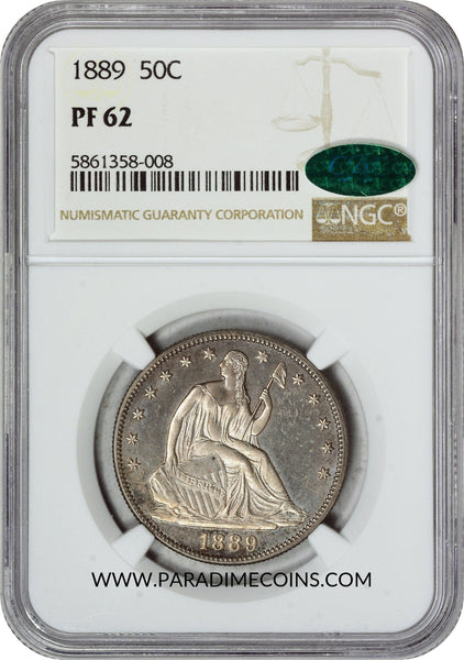1889 50C PR62 NGC CAC - Paradime Coins | PCGS NGC CACG CAC Rare US Numismatic Coins For Sale