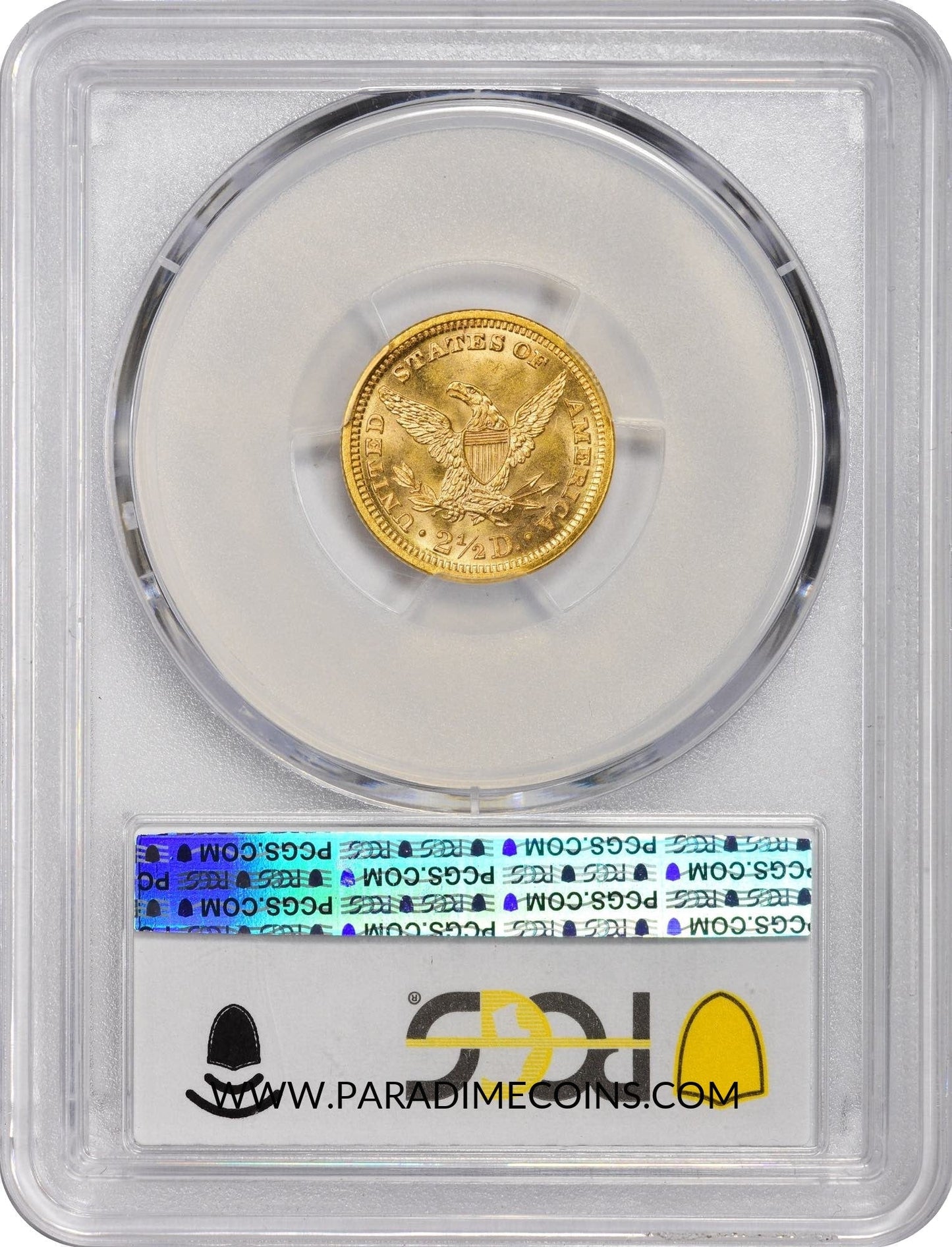 1890 $2.5 MS65+ PCGS CAC - Paradime Coins | PCGS NGC CACG CAC Rare US Numismatic Coins For Sale