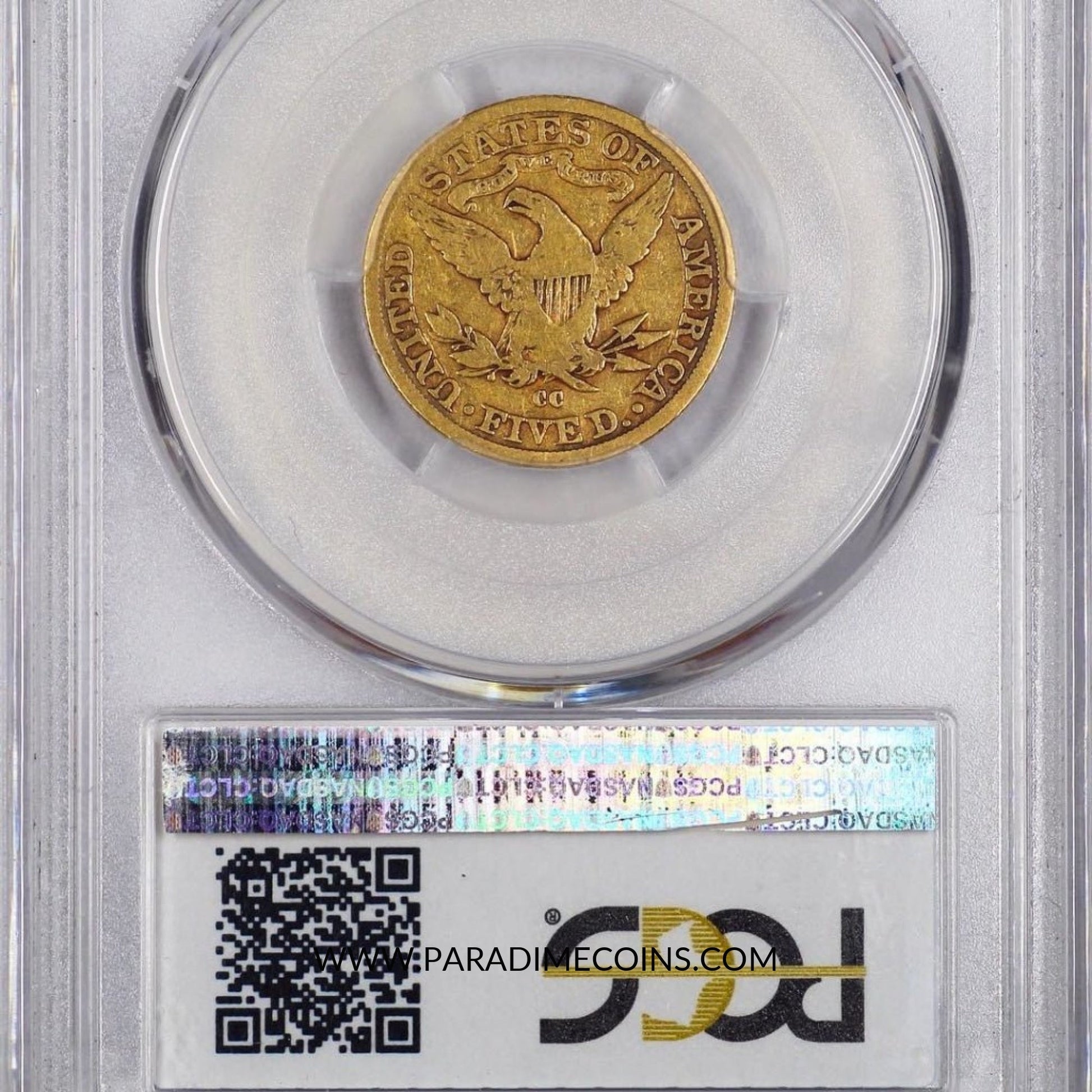 1890-CC $5 F15 PCGS CAC - Paradime Coins | PCGS NGC CACG CAC Rare US Numismatic Coins For Sale