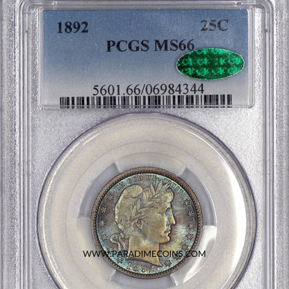 1892 25C MS66 PCGS CAC - Paradime Coins | PCGS NGC CACG CAC Rare US Numismatic Coins For Sale