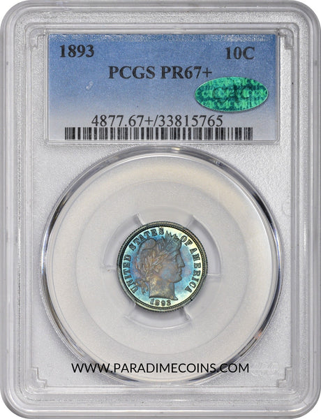1893 10C PR67+ PCGS CAC - Paradime Coins | PCGS NGC CACG CAC Rare US Numismatic Coins For Sale