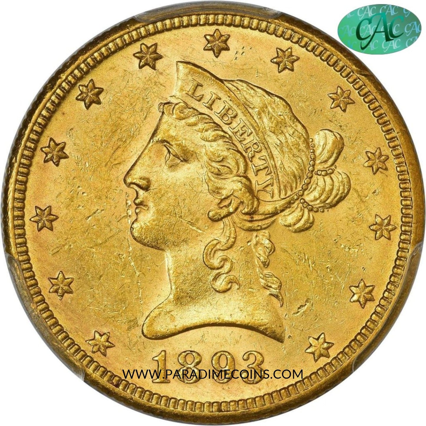 1893-O $10 MS62 PCGS CAC - Paradime Coins | PCGS NGC CACG CAC Rare US Numismatic Coins For Sale