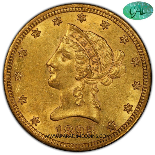 1895-S $10 AU58 PCGS CAC - Paradime Coins | PCGS NGC CACG CAC Rare US Numismatic Coins For Sale