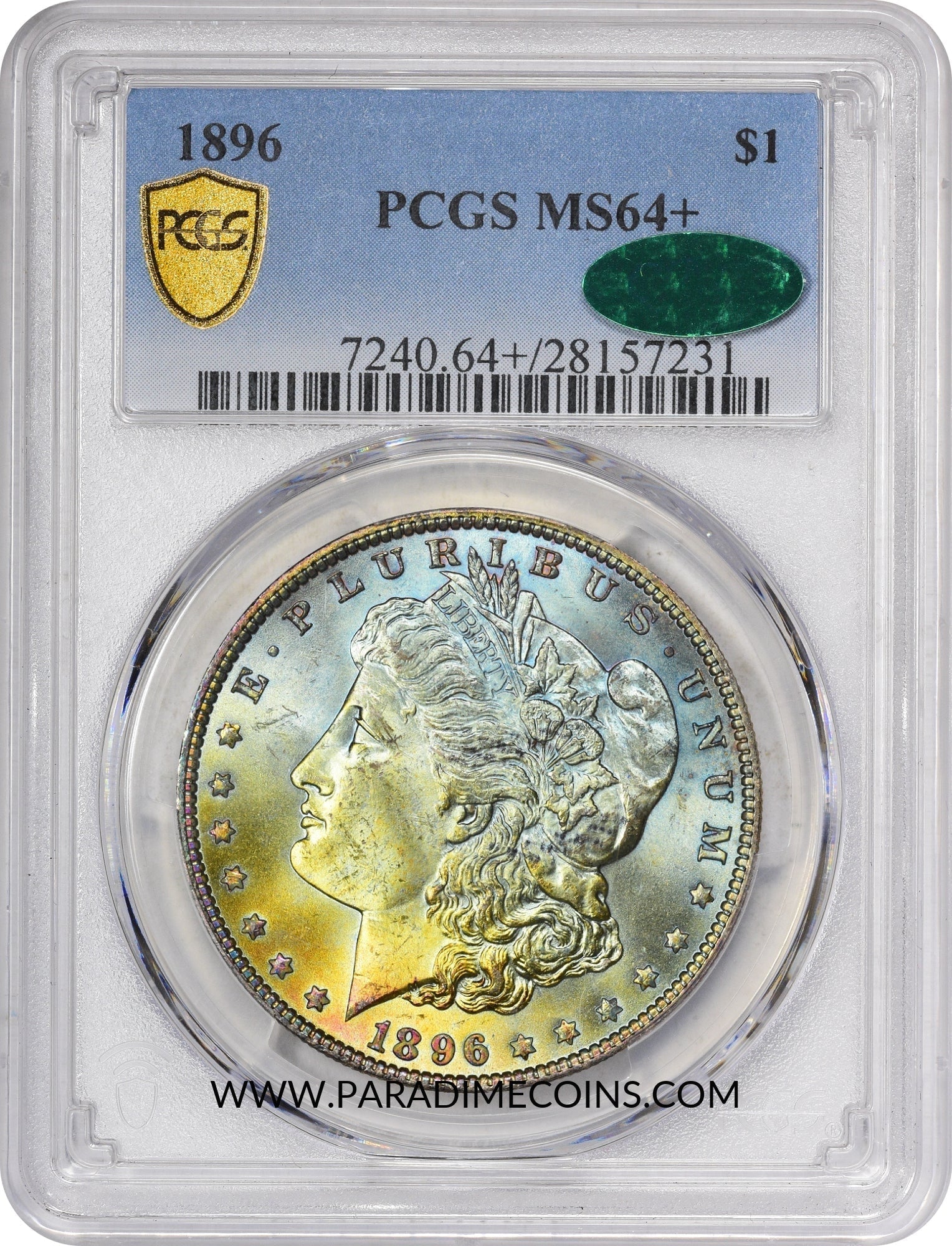 1896 $1 MS64+ PCGS CAC - Paradime Coins | PCGS NGC CACG CAC Rare US Numismatic Coins For Sale