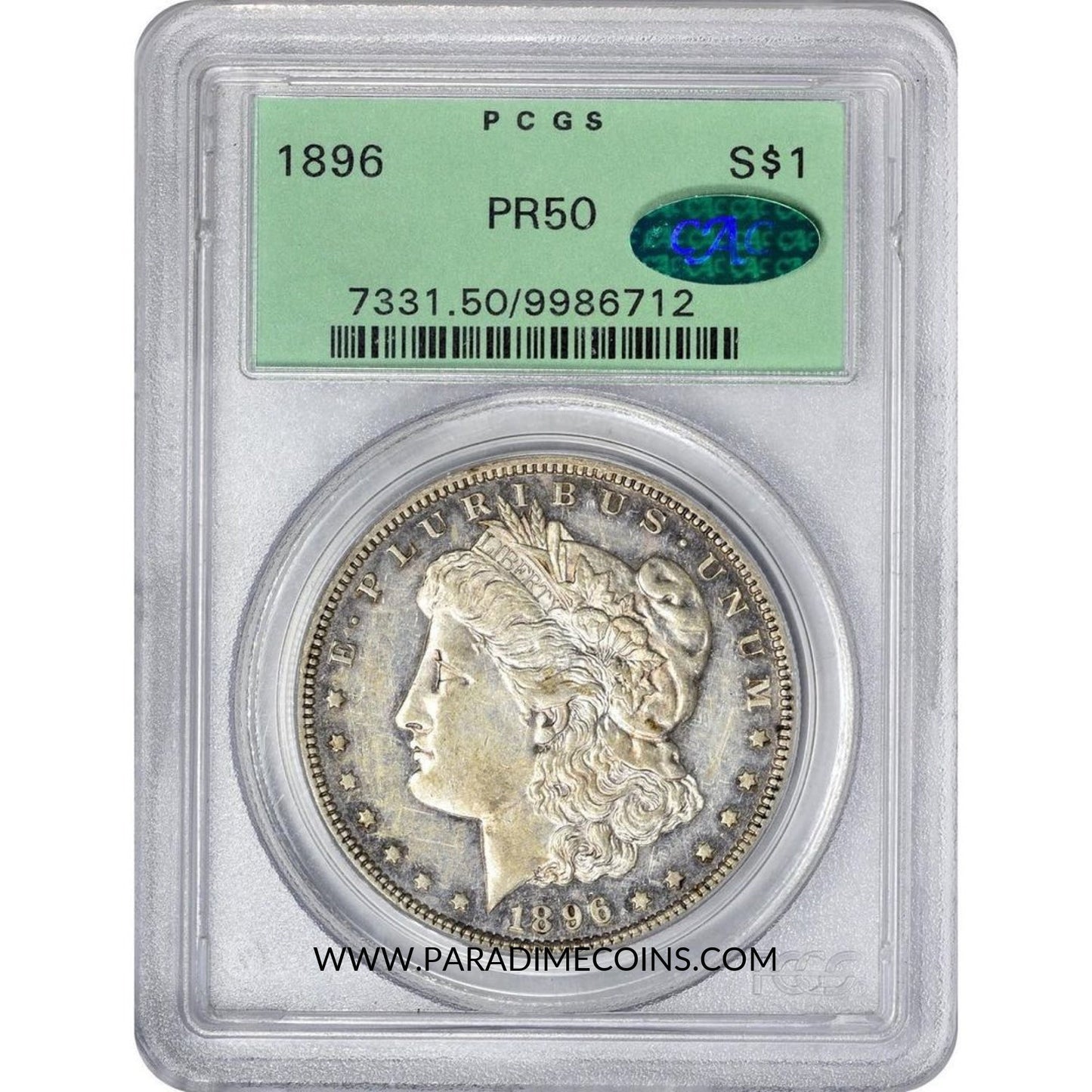 1896 $1 PR50 OGH PCGS CAC - Paradime Coins | PCGS NGC CACG CAC Rare US Numismatic Coins For Sale