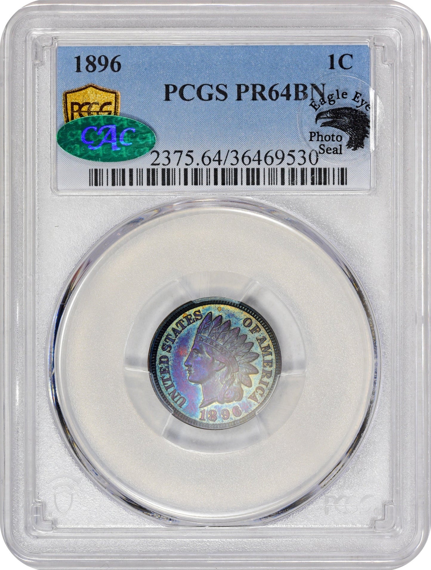 1896 1C PR64 BN PCGS CAC EEPS - Paradime Coins | PCGS NGC CACG CAC Rare US Numismatic Coins For Sale