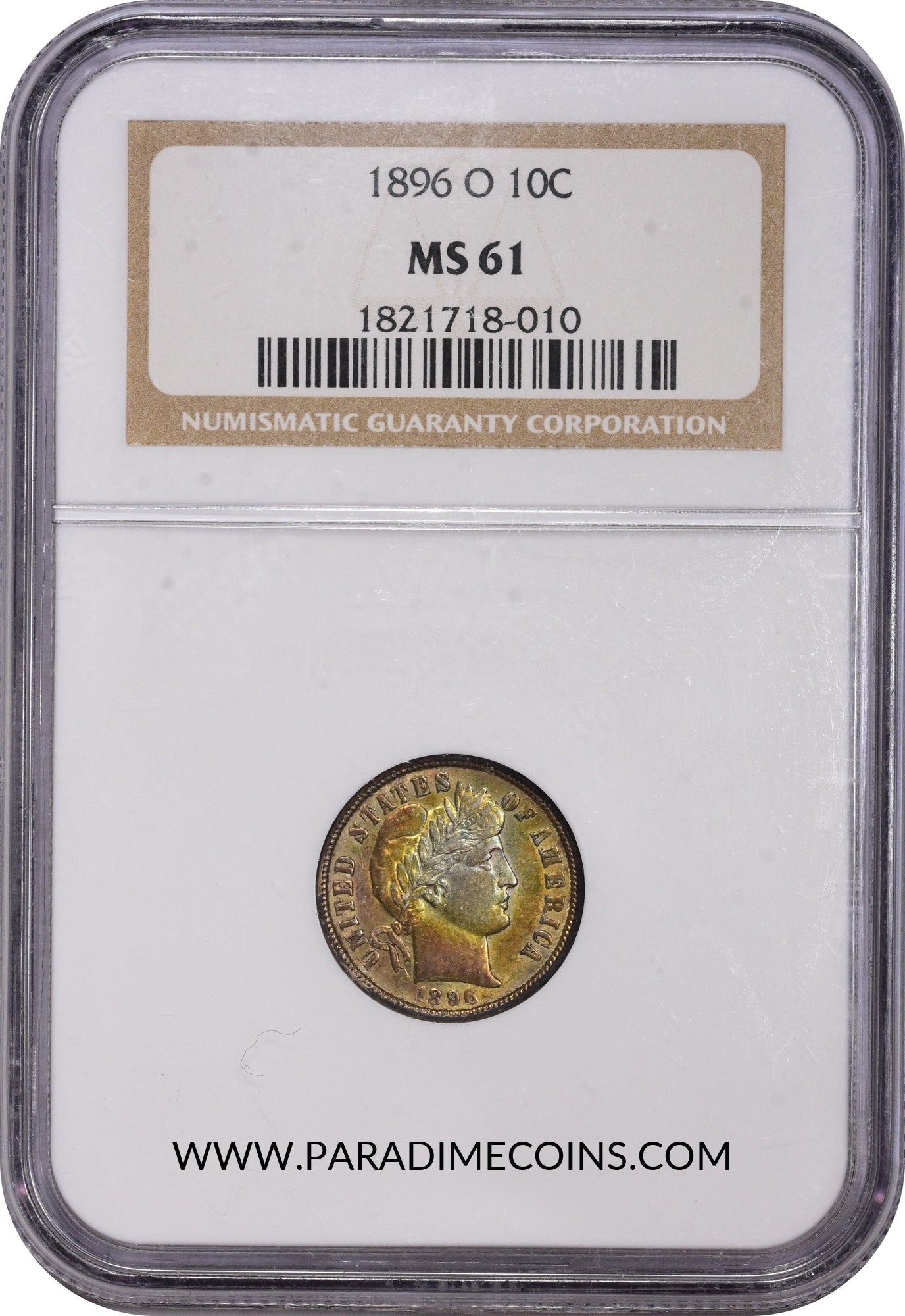 1896-O 10C MS61 NGC - Paradime Coins | PCGS NGC CACG CAC Rare US Numismatic Coins For Sale