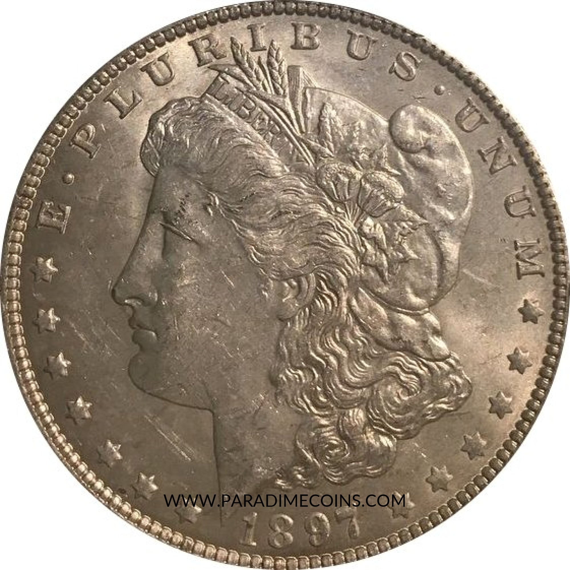 1897-0 $1 PCGS AU58 - Paradime Coins US Coins For Sale