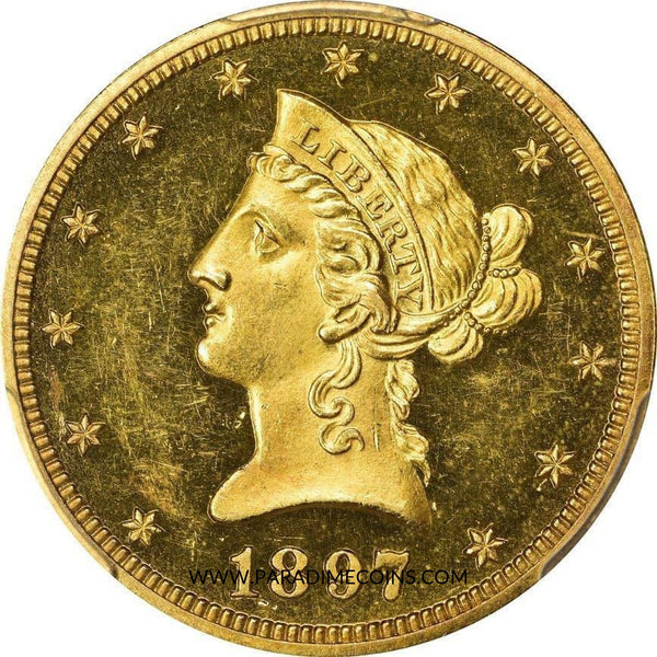 1897 $10 PR62 DCAM PCGS CAC - Paradime Coins US Coins For Sale
