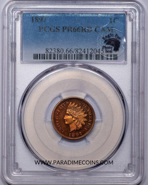 1897 1C PR66 RD CAM PCGS EEPS - Paradime Coins | PCGS NGC CACG CAC Rare US Numismatic Coins For Sale