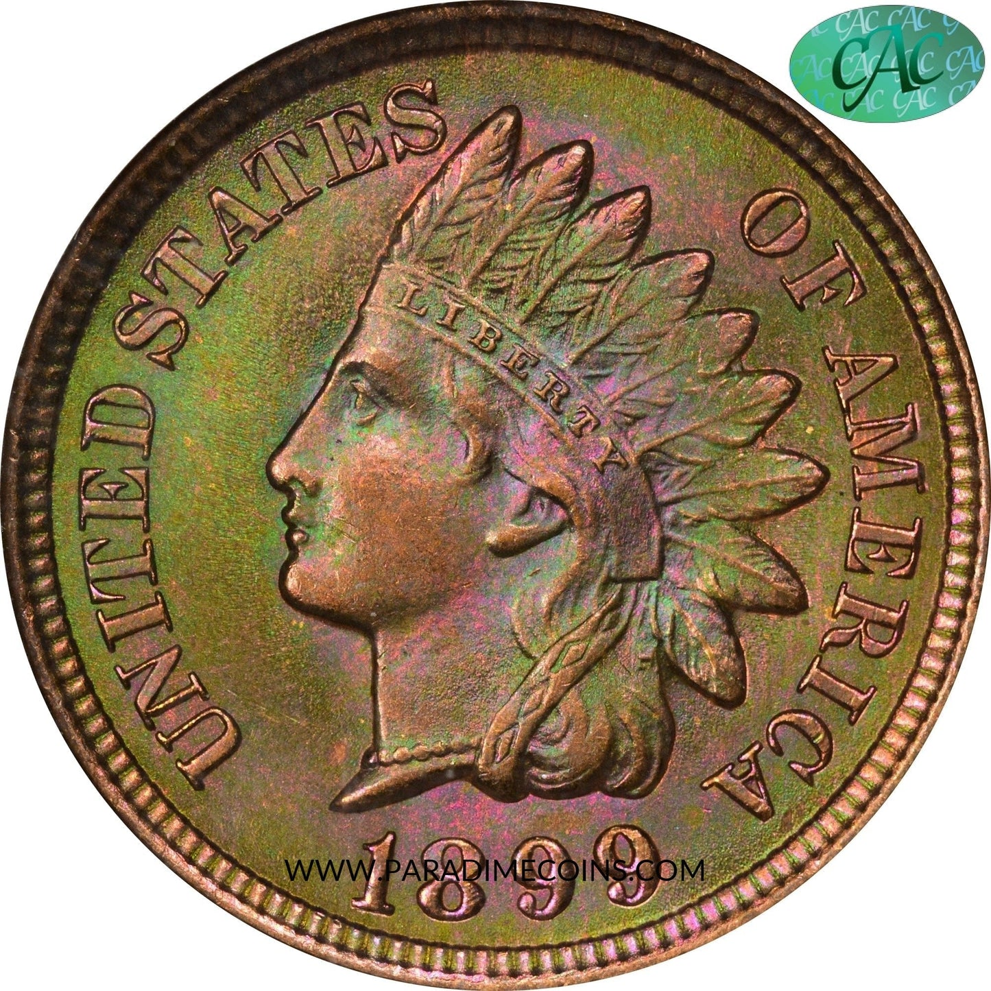 1899 1C MS65 RB OH NGC CAC EEPS - Paradime Coins | PCGS NGC CACG CAC Rare US Numismatic Coins For Sale