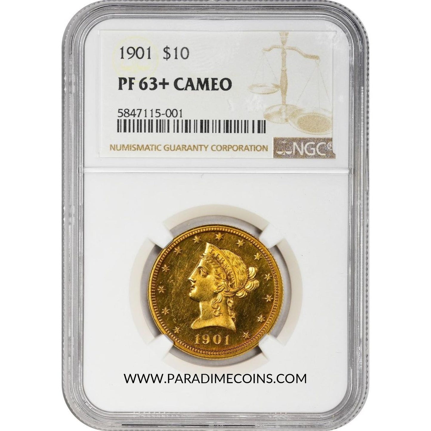 1901 $10 PR63+CAM NGC - Paradime Coins | PCGS NGC CACG CAC Rare US Numismatic Coins For Sale