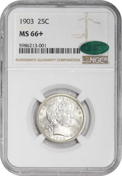 1903 25C MS66+ NGC CAC - Paradime Coins | PCGS NGC CACG CAC Rare US Numismatic Coins For Sale