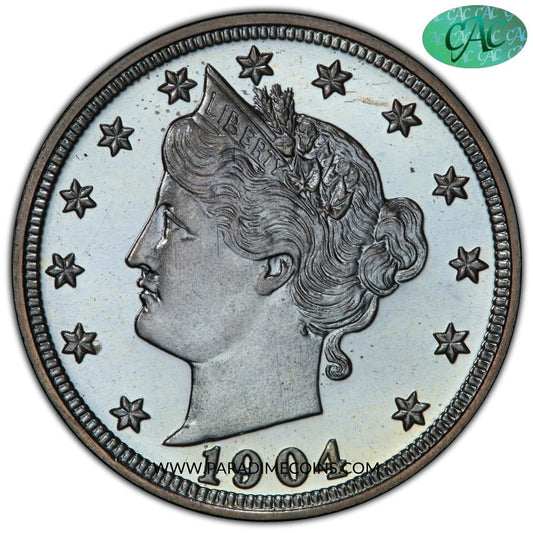 1904 5C PR67+ CAMEO PCGS CAC - Paradime Coins | PCGS NGC CACG CAC Rare US Numismatic Coins For Sale