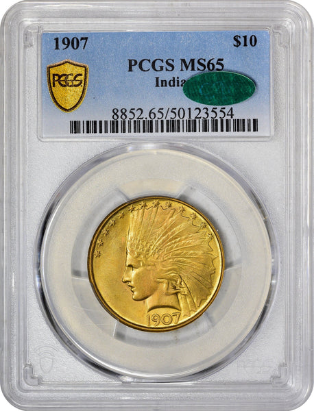 1907 $10 INDIAN NO MOTTO MS65 PCGS CAC - Paradime Coins | PCGS NGC CACG CAC Rare US Numismatic Coins For Sale