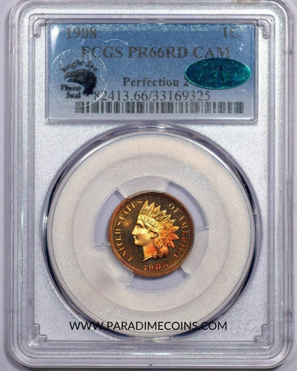 1908 1C PR66RD CAM PCGS CAC EEPS - Paradime Coins | PCGS NGC CACG CAC Rare US Numismatic Coins For Sale