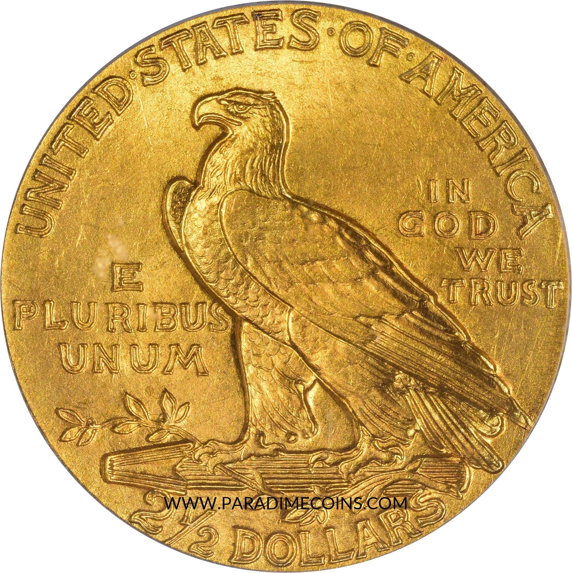 1908 $2.5 MS65+ PCGS CAC - Paradime Coins | PCGS NGC CACG CAC Rare US Numismatic Coins For Sale