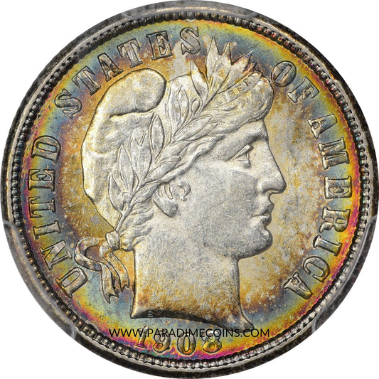 1908-D 10C MS62 PCGS - Paradime Coins | PCGS NGC CACG CAC Rare US Numismatic Coins For Sale
