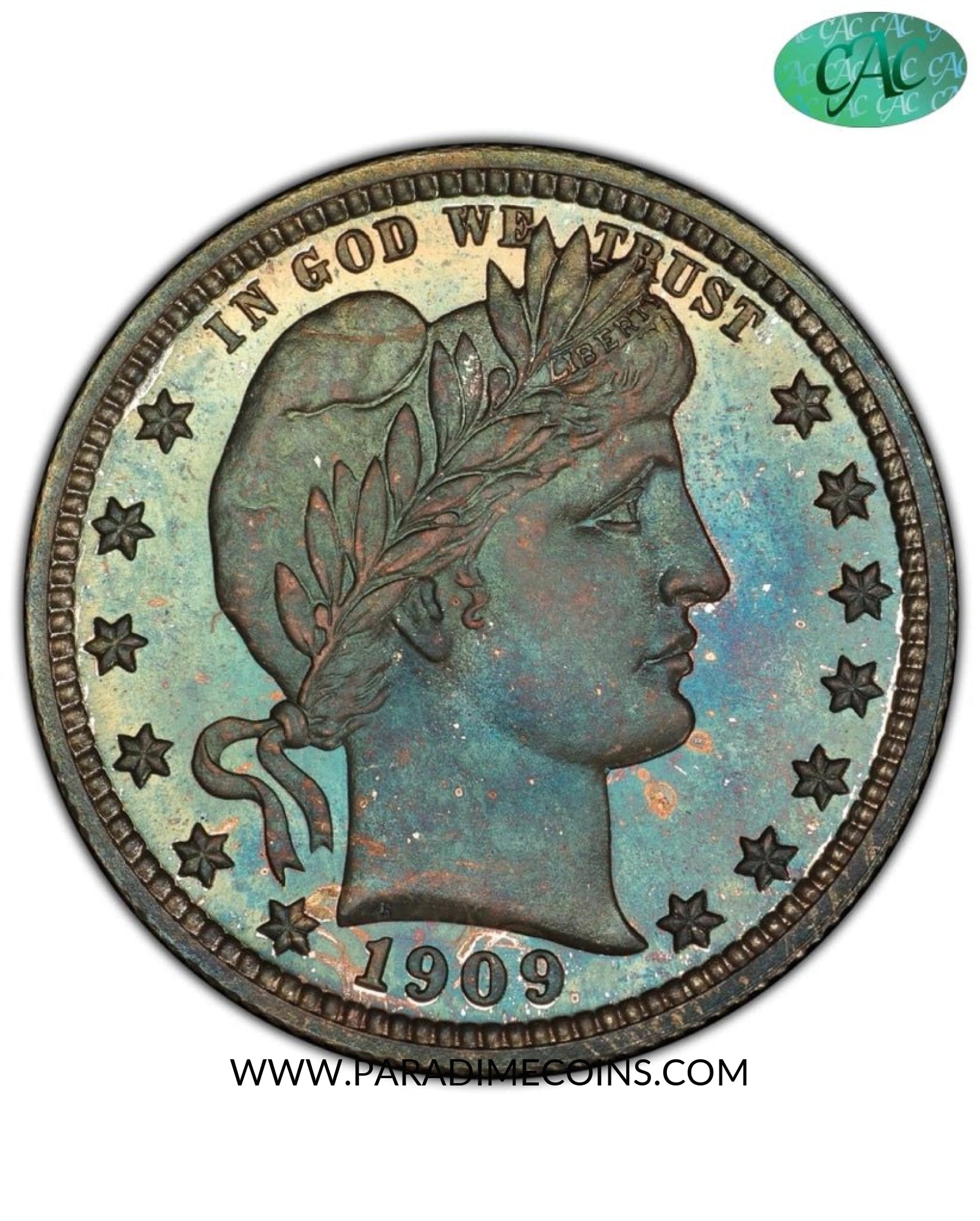 1909 25C PR68 PCGS CAC - Paradime Coins | PCGS NGC CACG CAC Rare US Numismatic Coins For Sale