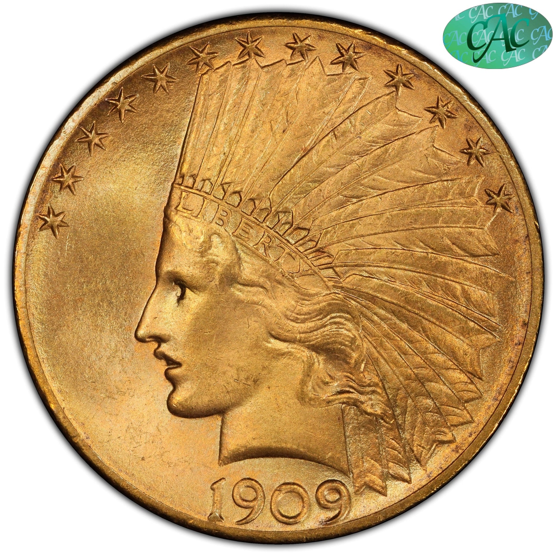 1909-S $10 MS64+ PCGS CAC EX HALF DOME - Paradime Coins | PCGS NGC CACG CAC Rare US Numismatic Coins For Sale