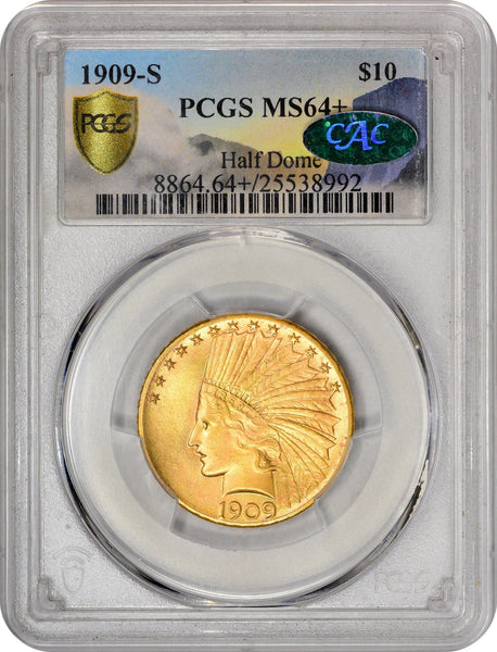 1909-S $10 MS64+ PCGS CAC EX HALF DOME - Paradime Coins | PCGS NGC CACG CAC Rare US Numismatic Coins For Sale