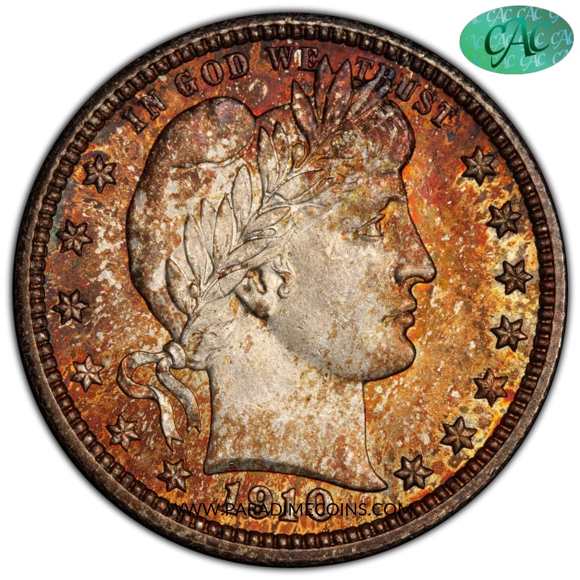 1910 25C MS66+ PCGS CAC - Paradime Coins | PCGS NGC CACG CAC Rare US Numismatic Coins For Sale